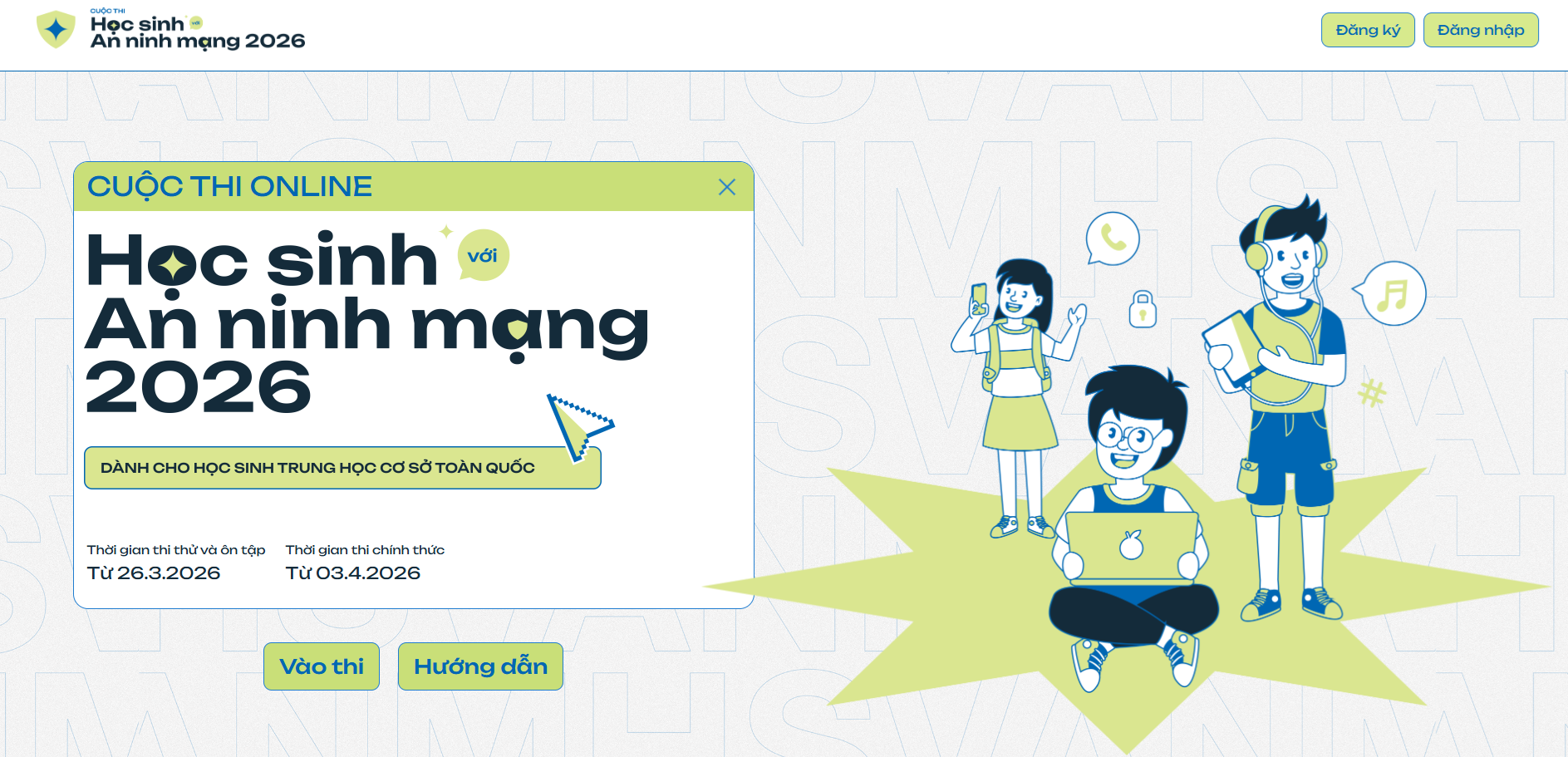 THÔNG BÁO VỀ VIỆC HƯỞNG ỨNG CUỘC THI TRỰC TUYẾN “HỌC SINH VỚI AN NINH MẠNG 2026” TRÊN ĐỊA BÀN XÃ SÔNG RAY