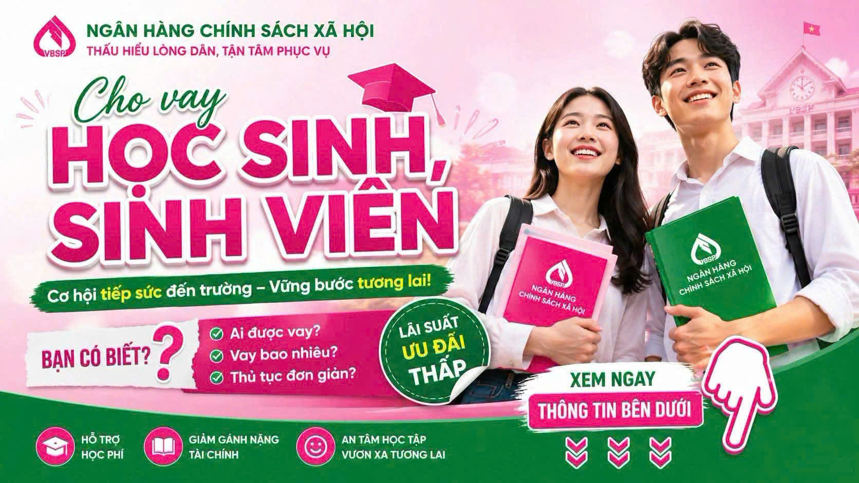 XÃ SÔNG RAY TRIỂN KHAI CHƯƠNG TRÌNH CHO VAY HỌC SINH, SINH VIÊN